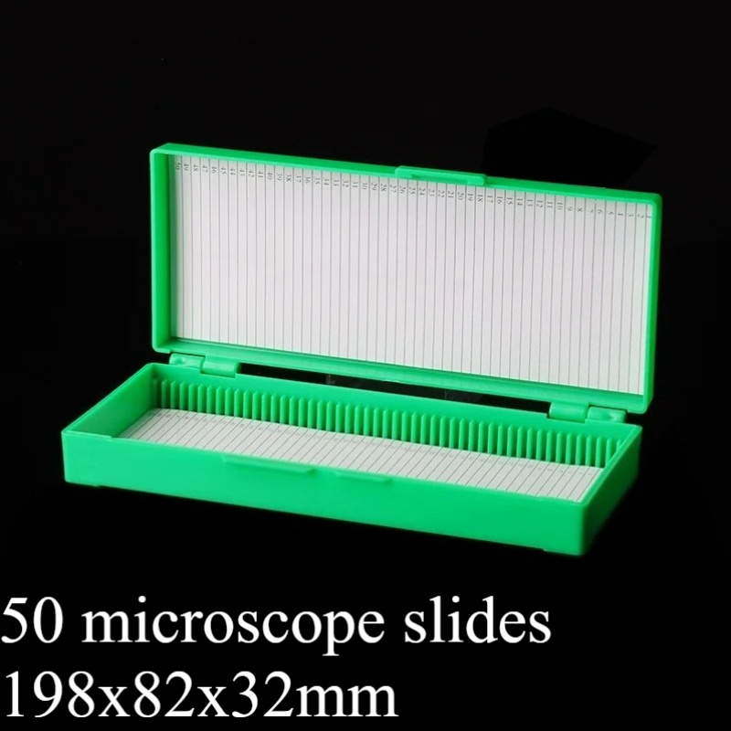 Pathology Slide Storage - 5 Stück feuchtigkeitsbeständige Mikroskop-Objektträgerbox aus Kunststoff,