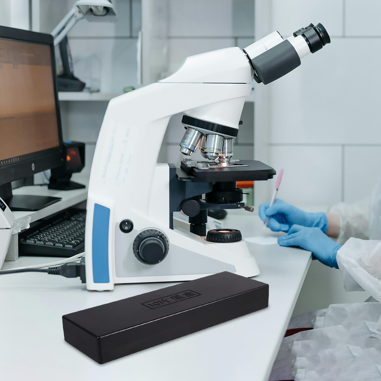 Pathology Slide Storage - Transparente Weiße Aufbewahrungsbox für Pathologische Objektträger
