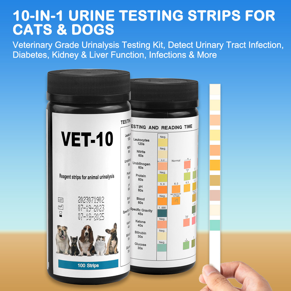10-Parameter Katzen- und Hunde – Urinalysis Reagent Strip Bewertung und Preis